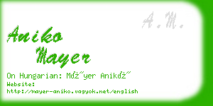 aniko mayer business card